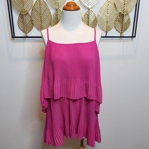 Brina & Em Pleated, Two- Layer Tank, Size XL